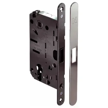 KM.002.CM.A.4.COV.BS Замок супертихий межкомнатный магнитный под цилиндр KOBLENZ Y85 с отв. планкой с плавным возвратом ручки в исх. п.