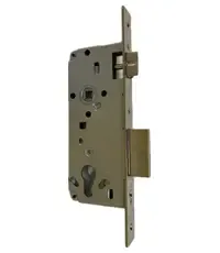 Замок врезной цилиндровый 2 оборота 1 плоский ригель защелка сталь 5C110.70.0.12