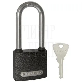 Замок навесной Fuaro (Фуаро) PL-01-63-L англ. 3 кл. (длин. дужка) коробка