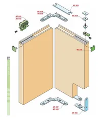 Система для двери-книжка SiscoSistem PB2A на полотно до 40 кг