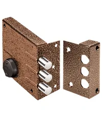 Замок Elbor (Эльбор) накладной Кремень 1.04.52.МА никель сув. 3 риг. медный антик