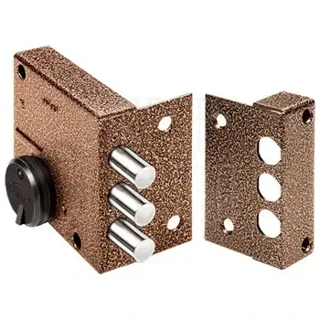 Замок Elbor (Эльбор) накладной сувальдный Кремень 1.04.51.МА (медный антик)