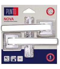 Дверная ручка Punto (Пунто) на квадратной розетке "NOVA" HD