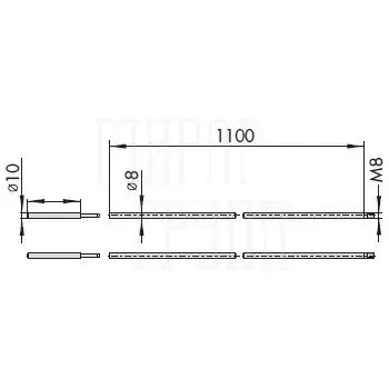 Тяги вертикальные для врезных замков серии 43190 CISA 07088.03.0