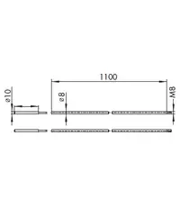 Тяги вертикальные для врезных замков серии 43190 CISA 07088.03.0