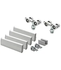 Комплект роликов с пластинами для стекланного полотна K.SISTEM KS-80 GLASS до 80 кг на одно полотно