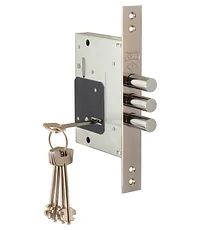 Замок Kale kilit (Кале килит) врезной сувальдный 257/L (тех. упаковка), 5 кл. (кл. 40 мм)