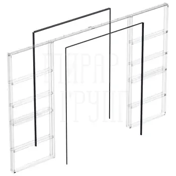 Комплект Armadillo (Армадилло) для обрамления пенала для двухстворчатой двери SLD.Comfort-PENAL frame 1800/2900