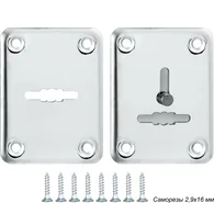 Декоративная Punto (Пунто) накладка ESC081-SS (нержавейка) на сув. замок (1 пара) 2