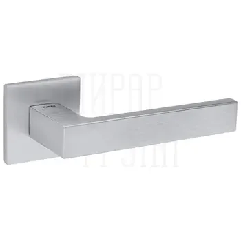 Дверная ручка на тонкой квадратной розетке Tupai Square 2275 5S Q (на тонком основании 5 мм)