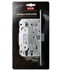 Защелка тихая AGB Mediana Evolution под цилиндр с отв. планкой и крепеж (BOX)
