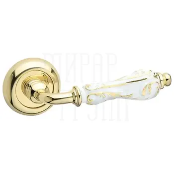 Дверная ручка на розетке Fimet "Flora" 147P (231С)