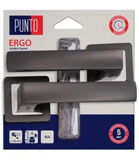 Дверная ручка Punto (Пунто) на квадратной розетке "ERGO" HD